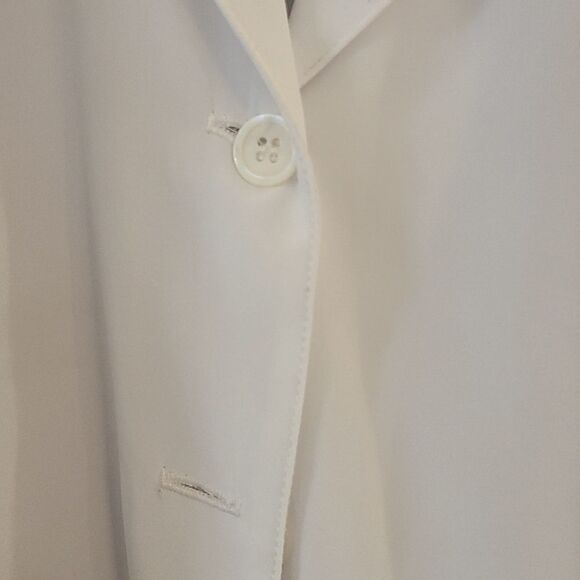 Size 10 Evan Picone White Long Sleeve Blouse - Picture 4 of 5